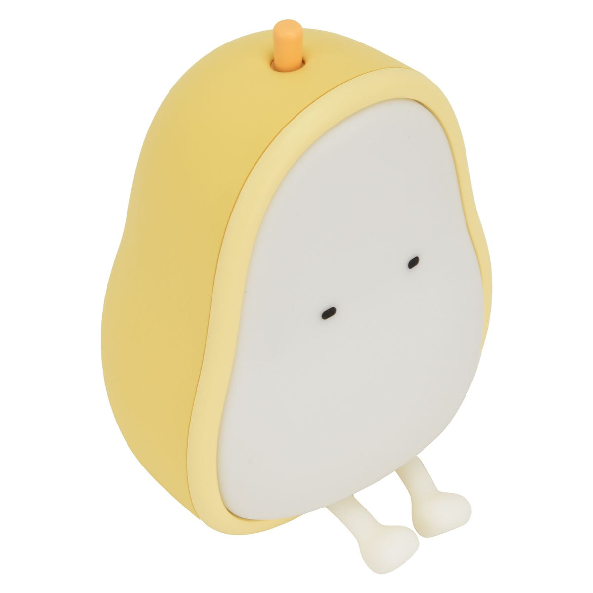 Cartoon pear-shaped LED night light made of silicone, suitable for children's bedrooms and living rooms, ideal for kids' pretend play.