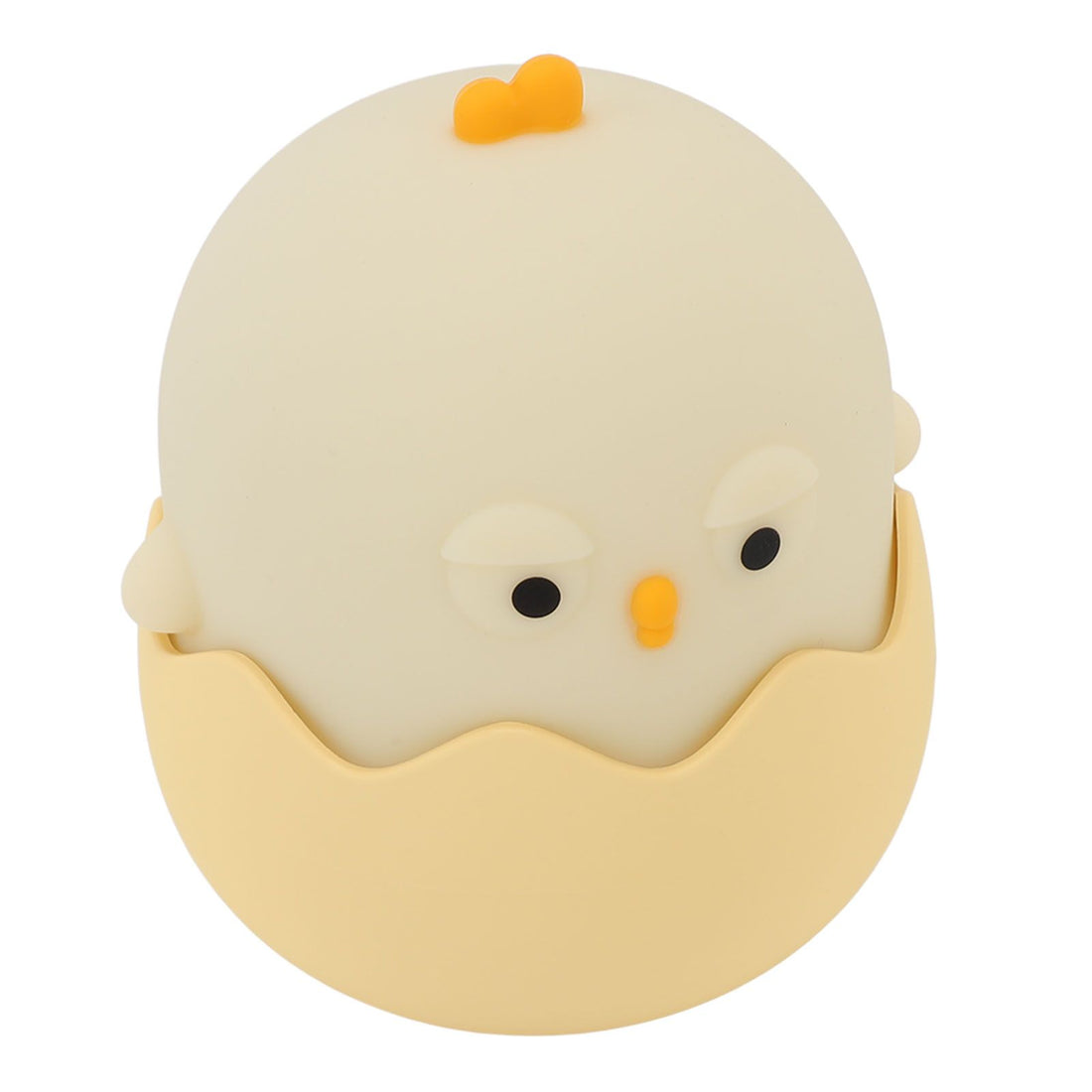 Eggshell chick night light with 7 color RGB LED, dimmable warm silicone nursery bedside lamp for baby feeding and bedroom decor.