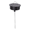 Battery-powered mirror ball motor with remote, rotating with multi-light effects for party and wedding decorations.