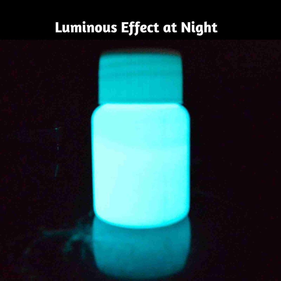Bright glow-in-the-dark fluorescent acrylic paint in vibrant colors, ideal for DIY crafts and luminous art projects.