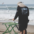 Portable folding camping stool by Everything Baby, lightweight outdoor chair for hiking, fishing, beach, garden, and backyard use.