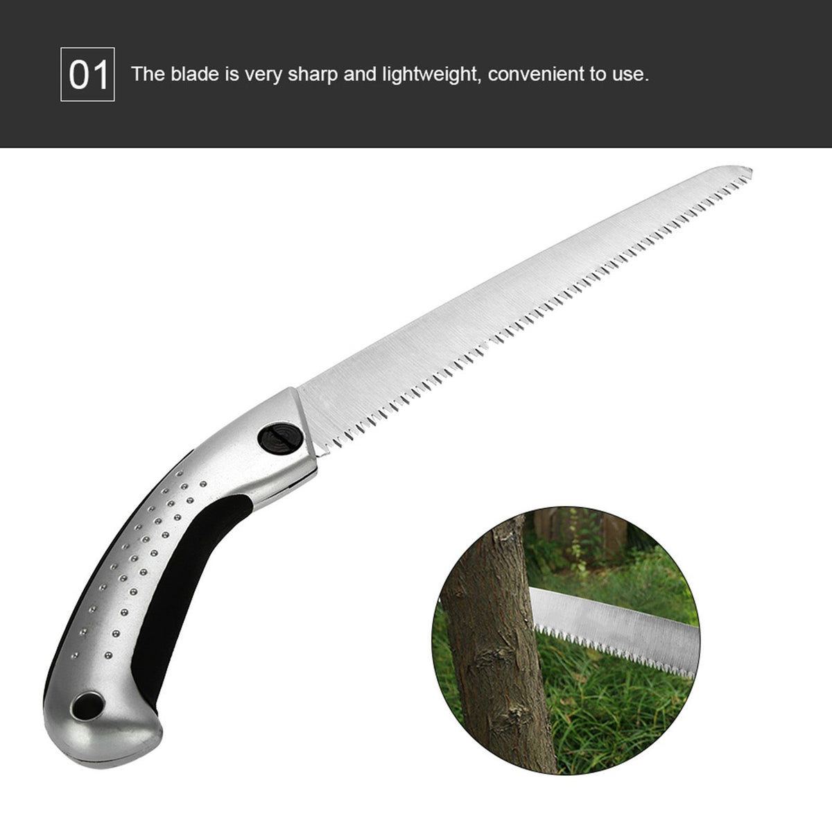 Portable 270mm hand saw by Everything Baby for gardening and pruning, ideal for outdoor landscape and orchard tasks.