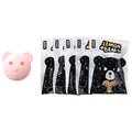 Pink mini bear hand warmer for women, automatic heating, portable pocket warmer, cute winter accessory, ideal for staying warm.