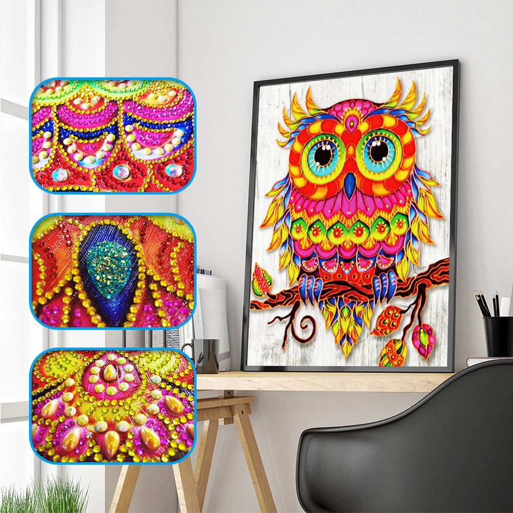 Children's handmade DIY stereo feeling rhinestone diamond drawing craft for kids, featuring colorful rhinestones and creative art elements.