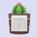 Cute cartoon soft glue luminous cactus sticker for home decor, ideal for living rooms and bedrooms, by Everything Baby.