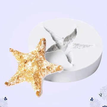 Marine Series Chocolate Mould Conch Starfish Shell Fishtail DIY Silicone Cake Mold 02#