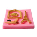 Silicone mold shaped like a baby cage tower for cake and cookie decorating, ideal for baking and pretend play food activities.