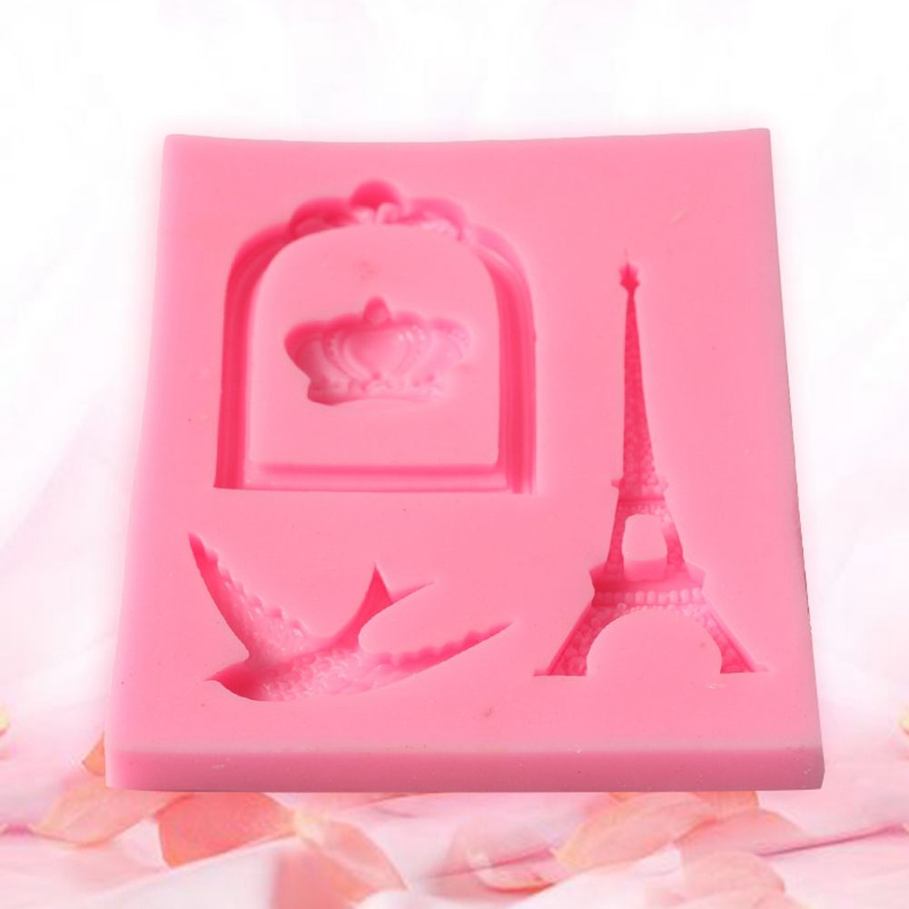 Silicone mold in cage tower shape for cake baking and cookies, ideal for pretend play and baking activities by Everything Baby.