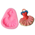 Silicone mold by Everything Baby for making dress-shaped cake and cookie decorations, ideal for pretend play and baking.