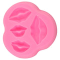 Pink silicone lips-shaped cake mold by Everything Baby, ideal for cartoon-themed baking and children's party desserts.