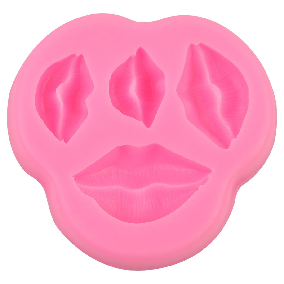 Pink silicone lips-shaped cake mold for baking, ideal for party desserts, part of Everything Baby’s art and drawing toy collection.