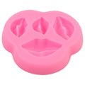 Pink silicone cartoon lips cake mold for baking, ideal for kids' parties and creative cake decorating by Everything Baby.