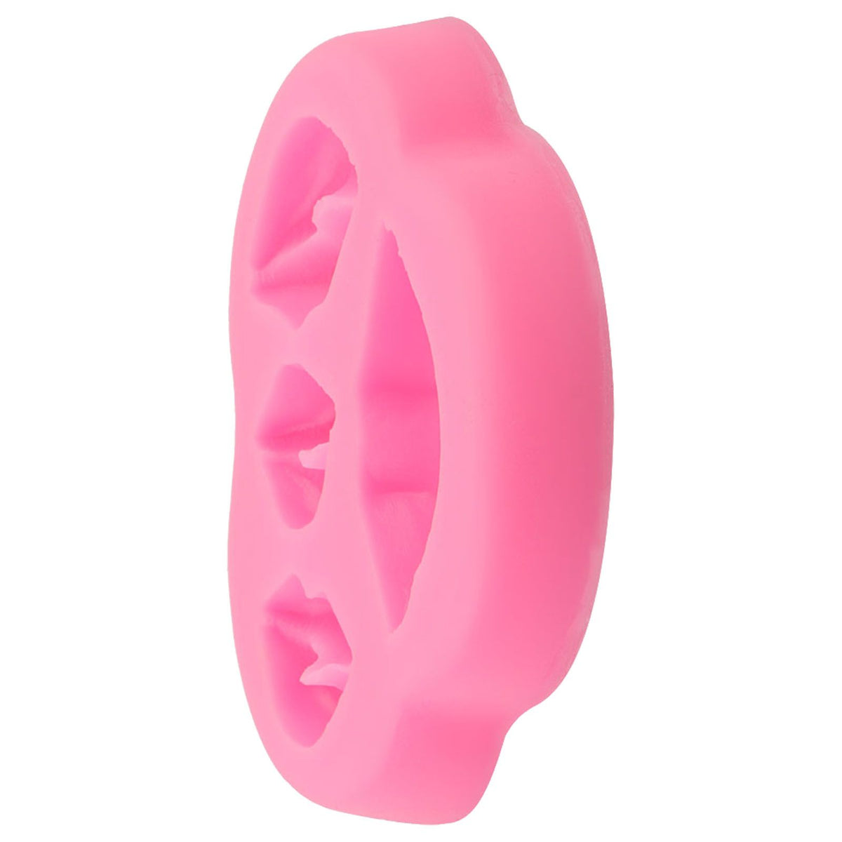 Pink silicone cartoon lip-shaped cake mold by Everything Baby, perfect for baking fun and creative party treats.