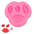Pink silicone lips-shaped mold for cartoon cakes, ideal for baking fun party treats, from Everything Baby Art & Drawing Toys collection.
