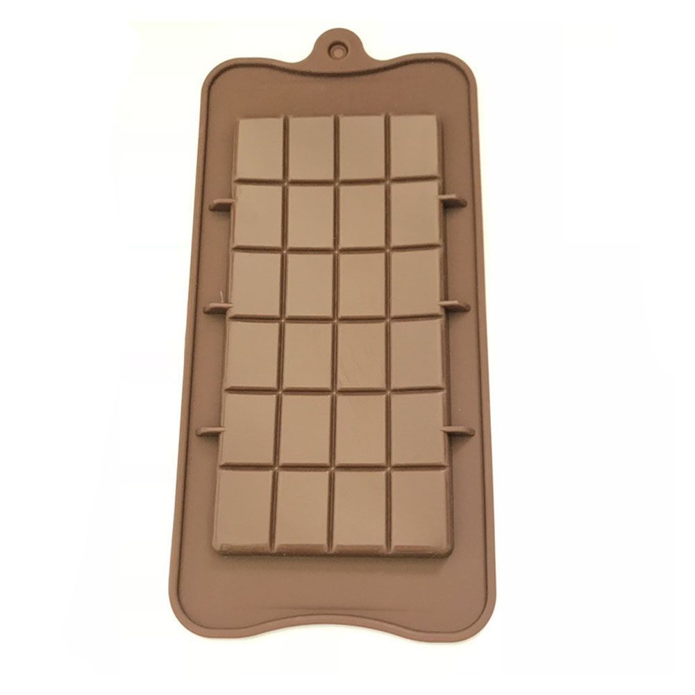 Square silicone chocolate mold for baking and DIY cake decorating, ideal for pretend play and kids' toy kitchen activities.