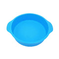Blue 9-inch silicone round cake mold by Everything Baby, perfect for baking and DIY cake decorating.