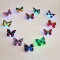 Set of 10 luminous butterfly wall decals for children’s rooms, glow-in-the-dark stickers for DIY decoration and pretend play.