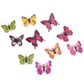 Set of 10 glowing butterfly wall decals from Everything Baby, luminous stickers for kids' rooms, perfect for pretend play and decoration.