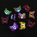 Set of 10 glowing butterfly wall decals from Everything Baby, luminous stickers for kids' pretend play and room decoration.