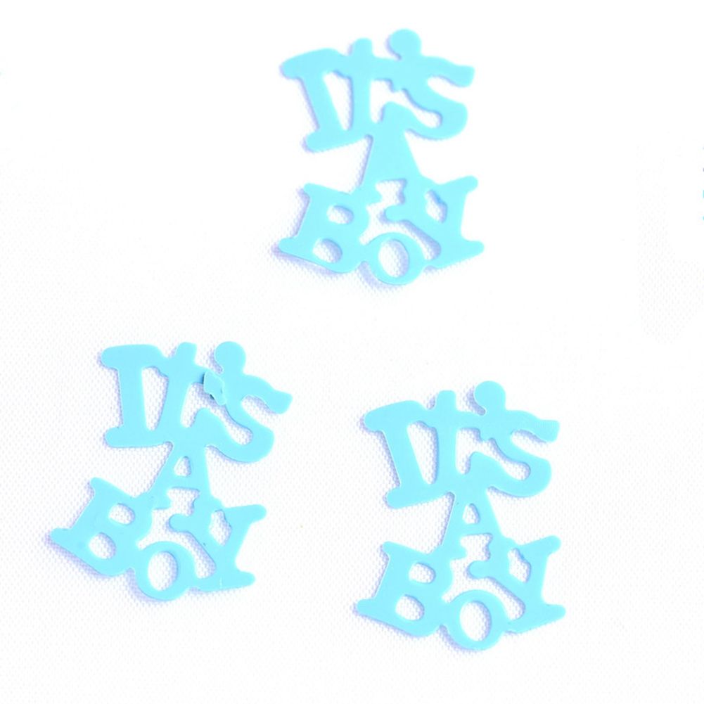 200pcs blue baby shower and birthday party throwing confetti in a clear bag, perfect for kids' outdoor play and celebrations.