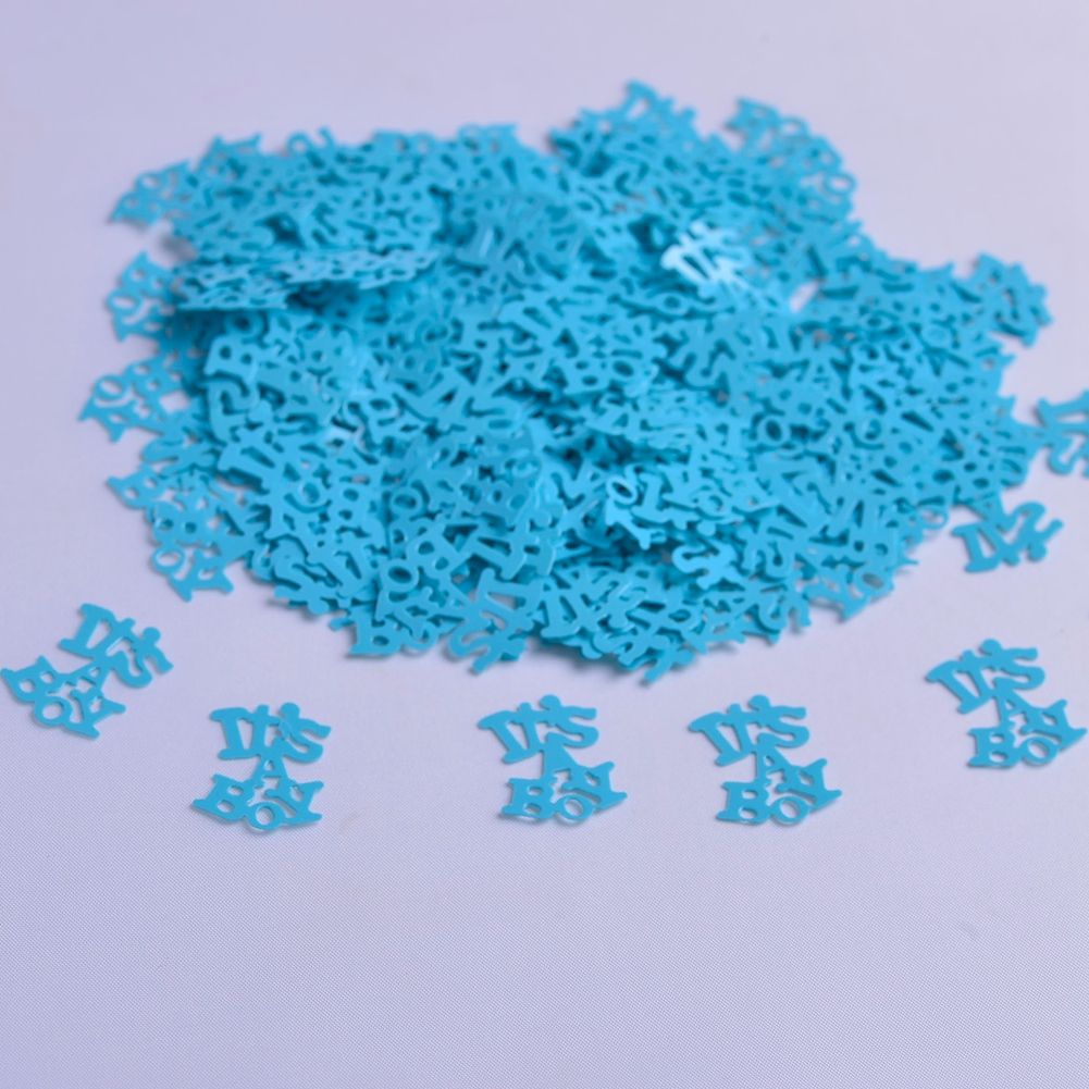 Blue boy-themed DIY throwing confetti for baby shower or birthday party, 200-piece set, ideal for outdoor celebration decorations.