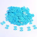 Blue boy-themed DIY throwing confetti in a 200-piece bag for baby shower or birthday party celebrations, suitable for outdoor play.