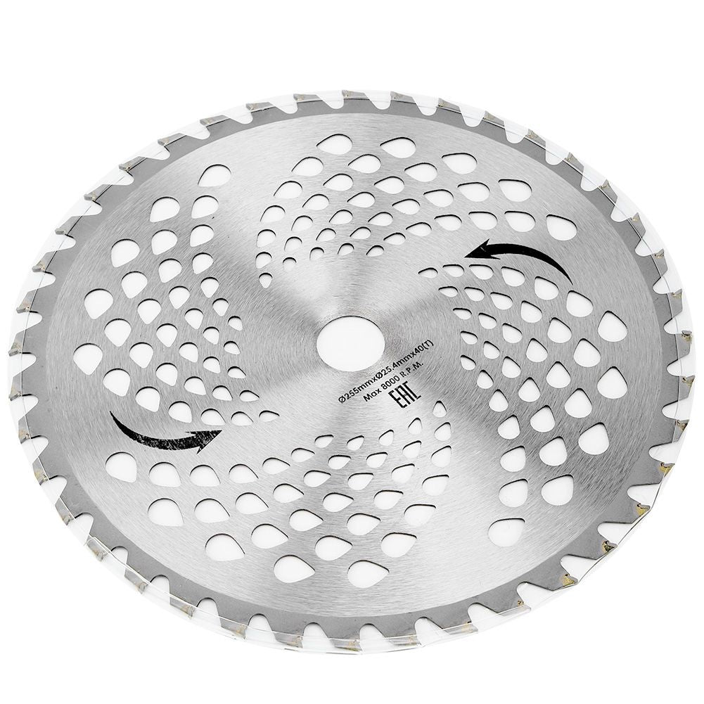 Steel 40-tooth lawn trimmer blade for grass cutting, compatible with garden tools, from Everything Baby.
