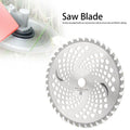 Steel 40-tooth lawn trimmer blade for grass cutting, compatible with garden tools, designed for efficient outdoor yard work.