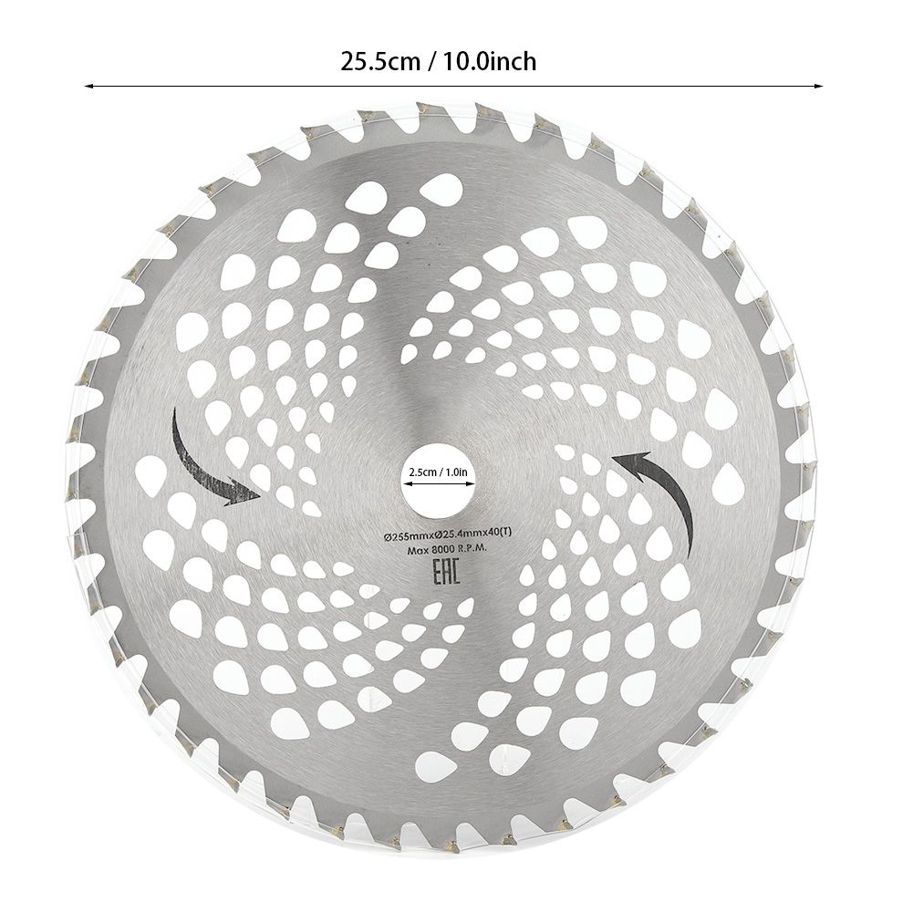 Steel 40-tooth lawn trimmer blade for grass cutting, compatible with garden tools, by Everything Baby.