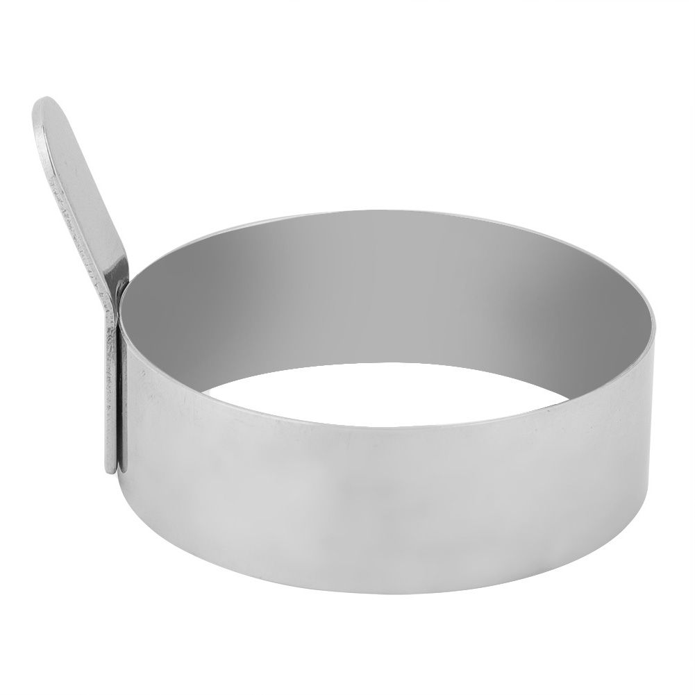 Stainless steel round pancake ring mold by Everything Baby, used for making fun pancake shapes for kids' pretend play.