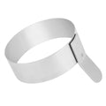 Stainless steel round pancake mold by Everything Baby, used for making fried eggs and pancakes in pretend play for kids.