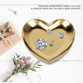 Gold stainless steel heart-shaped tray with compartments, used as a tea tray, fruit tray, or jewelry organizer for baby and kids.