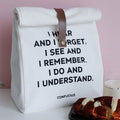 Simple letter-themed lunch box insulation bag by Everything Baby, small, versatile cloth bag for kids' snacks and picnics.