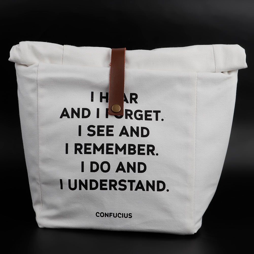Small insulation bag by Everything Baby with simple letter design, perfect for kid's lunch or picnic use, made from fresh multipurpose cloth.