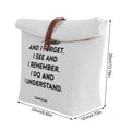 Simple letter-themed lunch box insulation bag by Everything Baby, small picnic cloth bag for kids with fresh, colorful design.