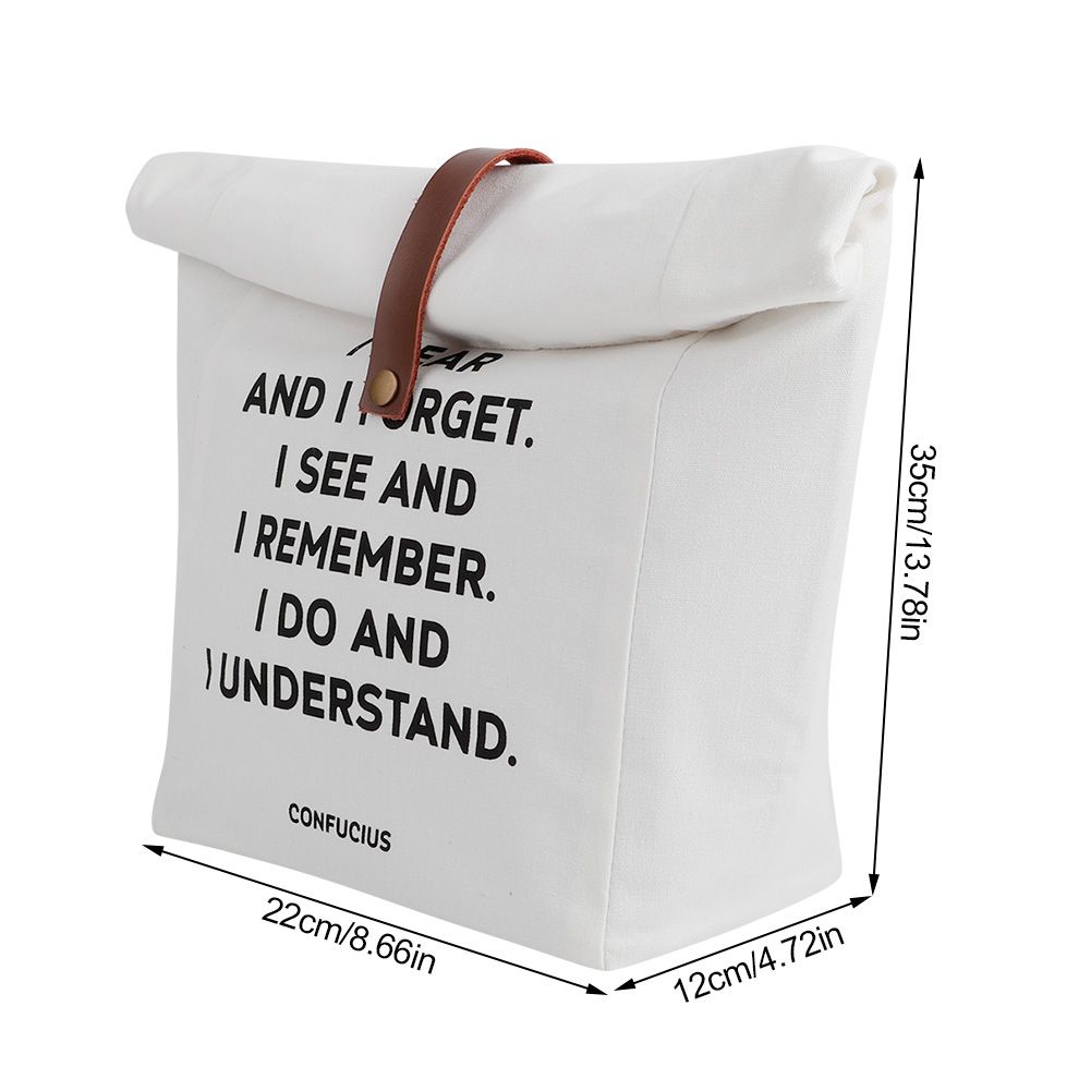 Simple letter-themed lunch box insulation bag by Everything Baby, small picnic cloth bag for kids with fresh, colorful design.