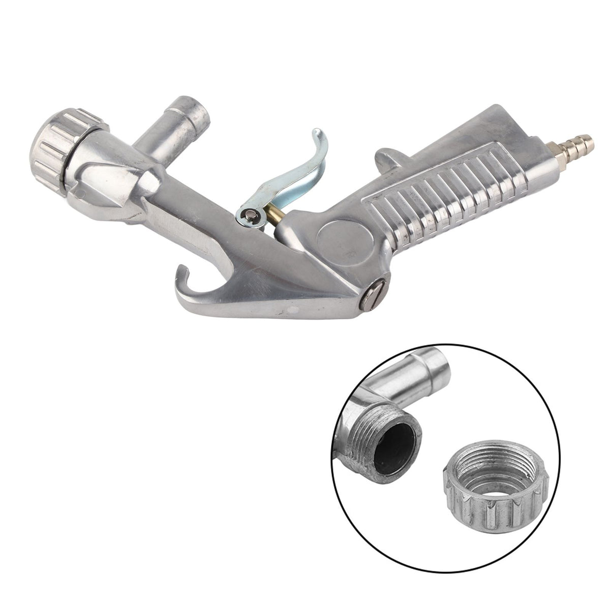Baby and kids outdoor toy featuring a sandblaster air siphon blast gun with ceramic nozzle for abrasive sandblasting fun.