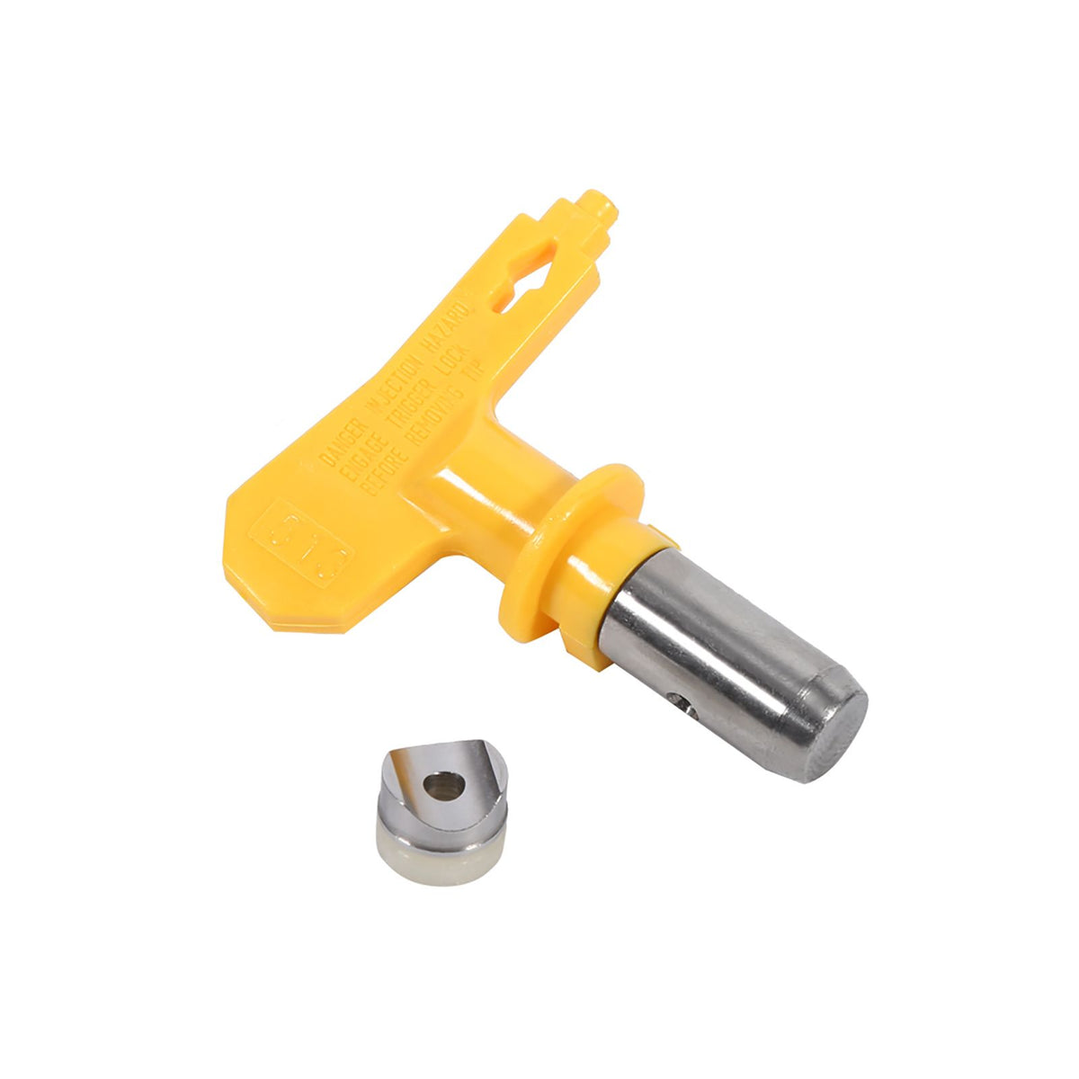 Reversible tungsten steel spray gun nozzle accessory for airless spray equipment, suitable for home garden outdoor use.