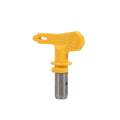 Reversible tungsten steel spray gun nozzle accessory for outdoor play equipment, designed for use with airless spray systems.