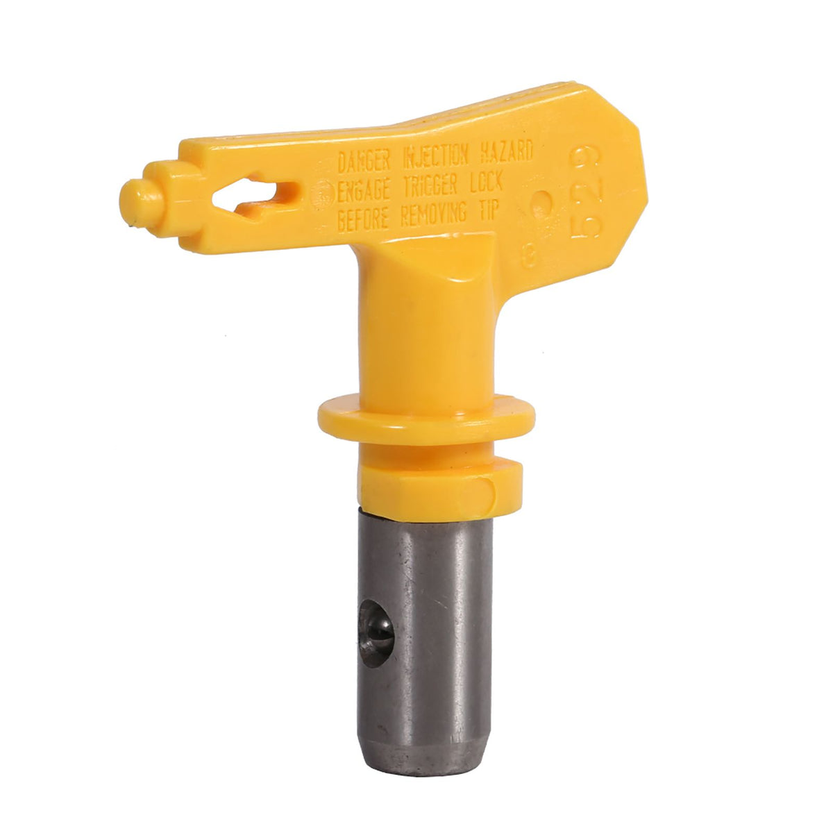Reversible tungsten steel spray gun nozzle accessory for airless spray equipment, suitable for home garden use.