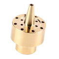 Brass garden pond fountain water nozzle spray head with gold finish, 1/2 inch, for outdoor garden pond water features.