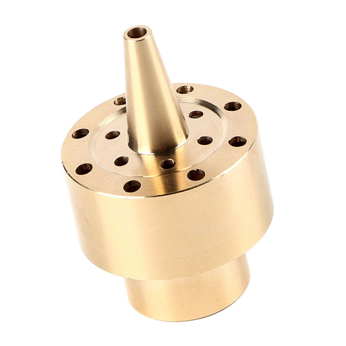 Brass garden pond fountain water nozzle spray head with gold finish, 1/2 inch, suitable for outdoor pond water features
