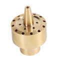 Brass garden pond fountain water nozzle spray head with gold finish, 1/2 inch, for outdoor water display and garden decoration