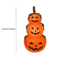 Three 3.9FT inflatable Halloween pumpkins with LED lights, outdoor yard decorations for Halloween parties and garden decor.
