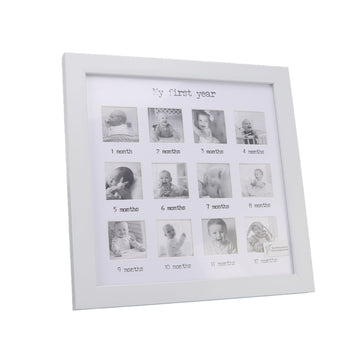 Baby First Year Photo Frame 12 Months Newborn Monthly Picture Frame for Baby Growth Record Baby Keepsake