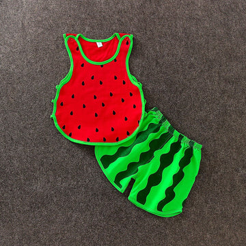 Baby Cotton Summer Trousers Set 2 Piece Unisex Watermelon Set 80cm