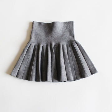Girls Pleated Skirt Princess Style Yue Nang Qi Nang Gray 140 yards (recommended 115-125 height)