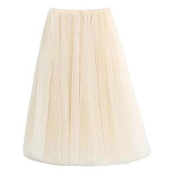 Girls Skirt Bei Congmei Polyester Mesh Solid Grey 110cm