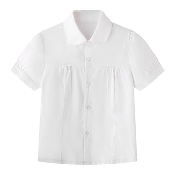 Girls Pleated Skirt Cool taixin yan Khaki White short sleeve 130cm