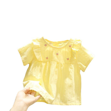 Intimate Rabbit Girls Cotton Princess Dress Yellow 110 recommended height 100-110cm